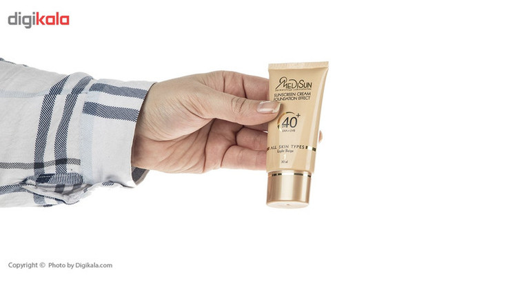 کرم پودر مدیسان مدل For All Skin SPF40 Light Beige حجم میلی لیتر