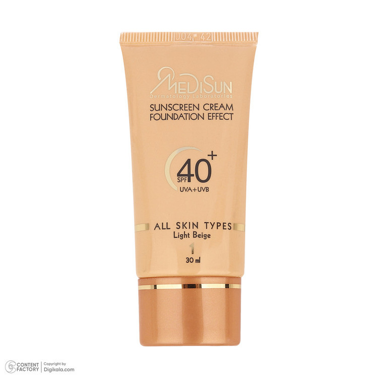کرم پودر مدیسان مدل For All Skin SPF40 Light Beige حجم میلی لیتر