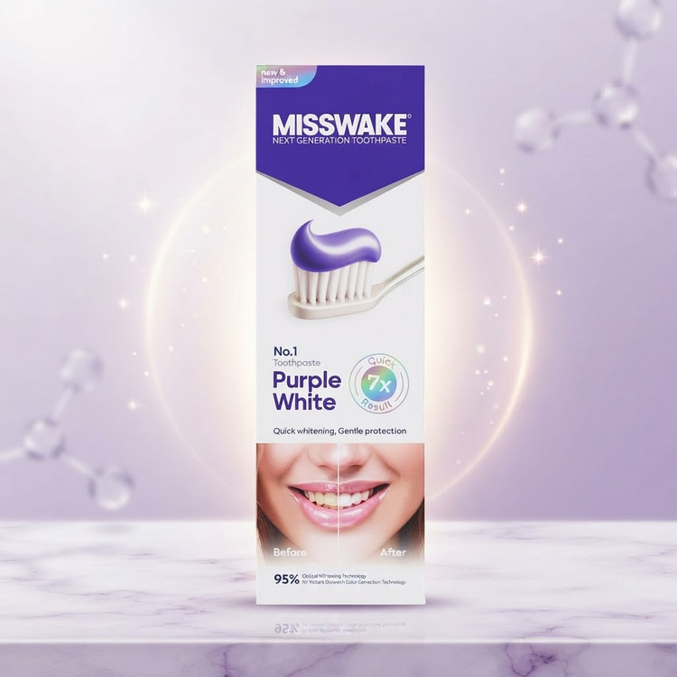 خمیر دندان ضد زردی بنفش میسویک مدل Purple White 75 میلی لیتر
